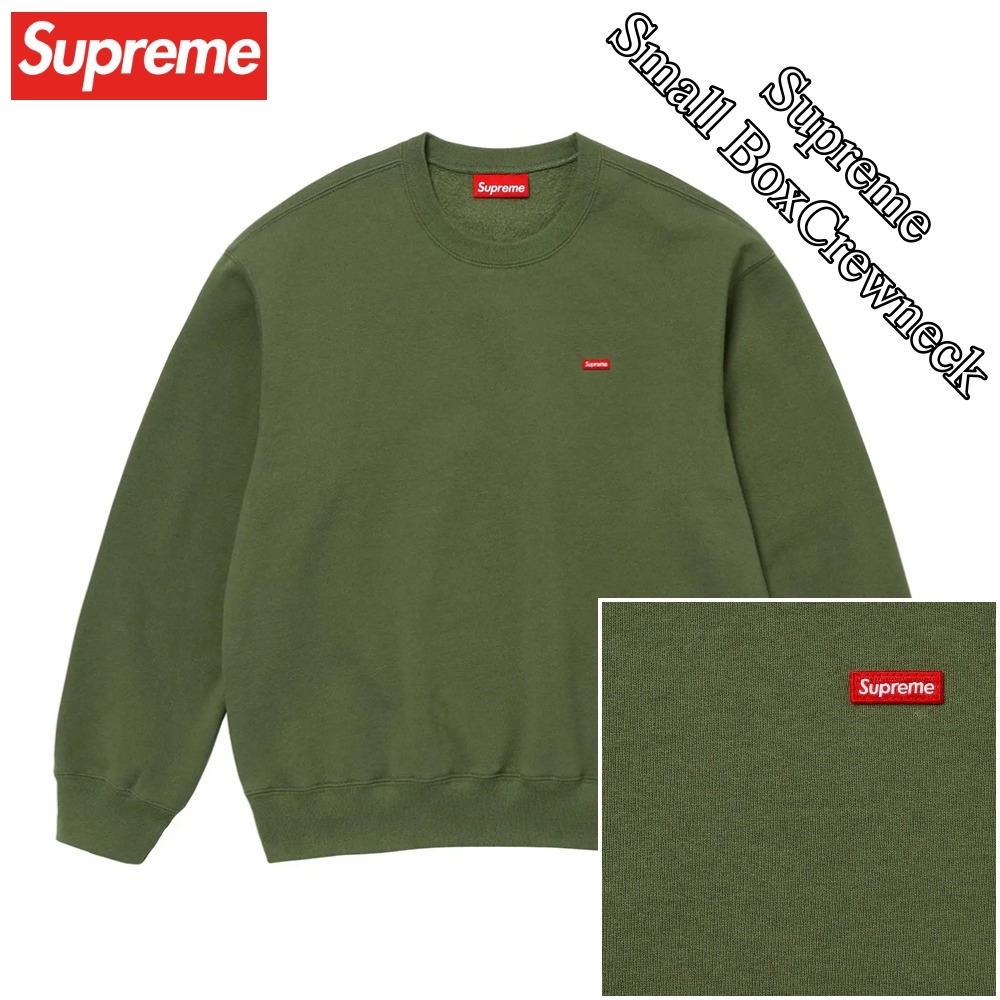 【Supreme】Small Box Crewneck★Olive★24FW★