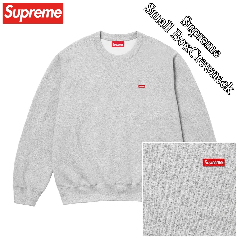 【Supreme】Small Box Crewneck★Heather Grey★24FW★