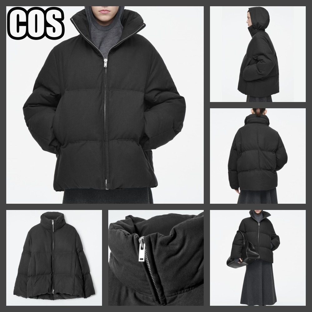 【COS】◆OVERSIZED HOODED JACKET - BLACK◆1245823001◆