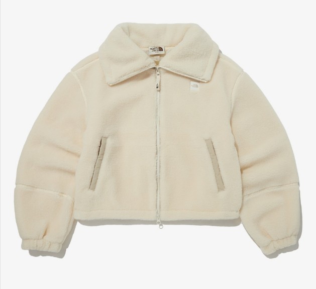 韓国人気 ノースフェイス 女性 フリース ジャケット CREAM BEIGE