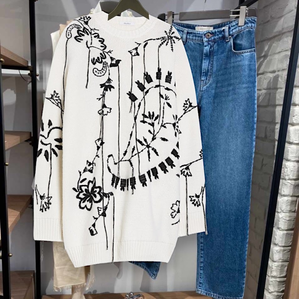 MAX MARA ARAD ウール & カシミア 刺繍 ワンピース