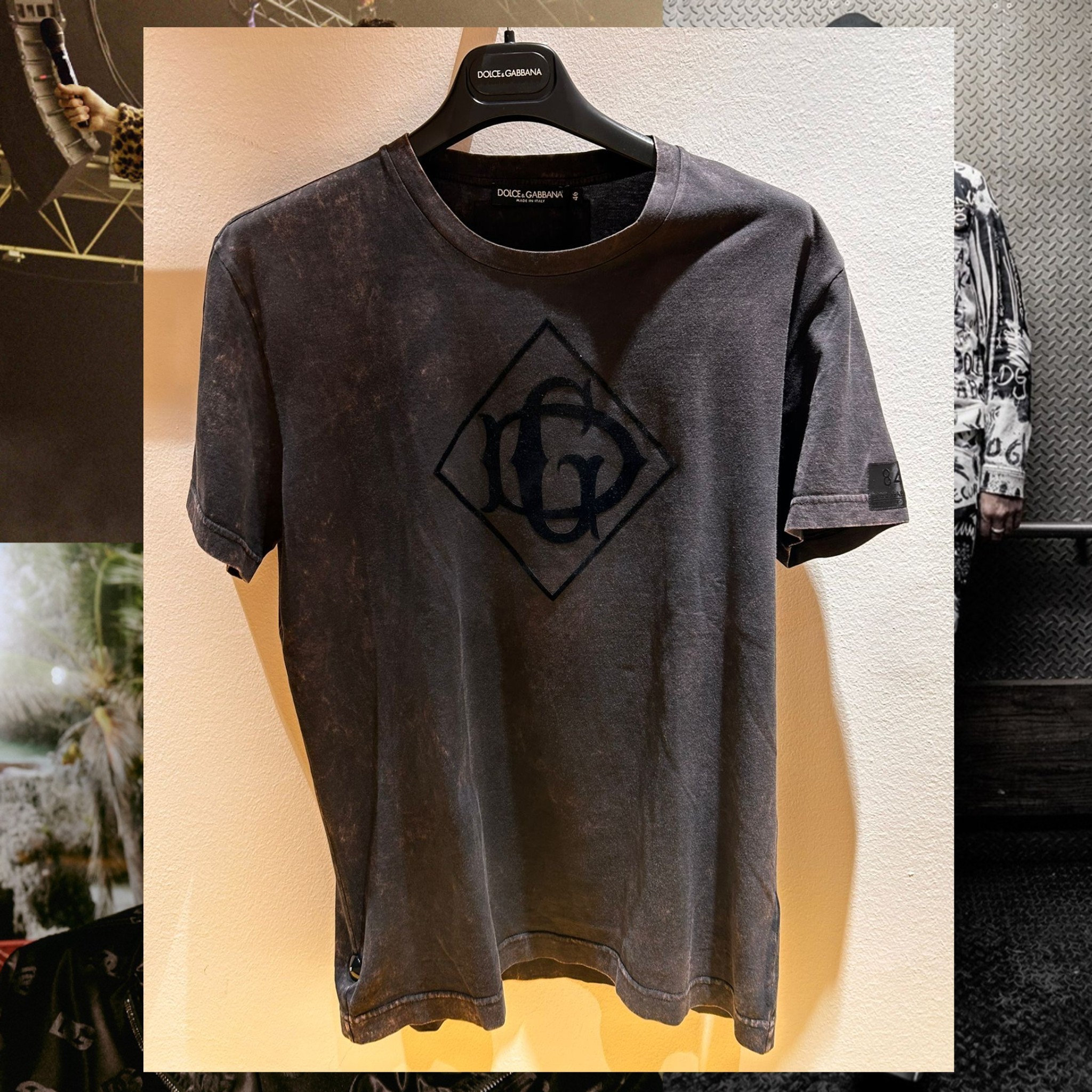 関税込 ドルチェ＆ガッバーナ Tシャツ ヴィンテージ加工 ロゴ