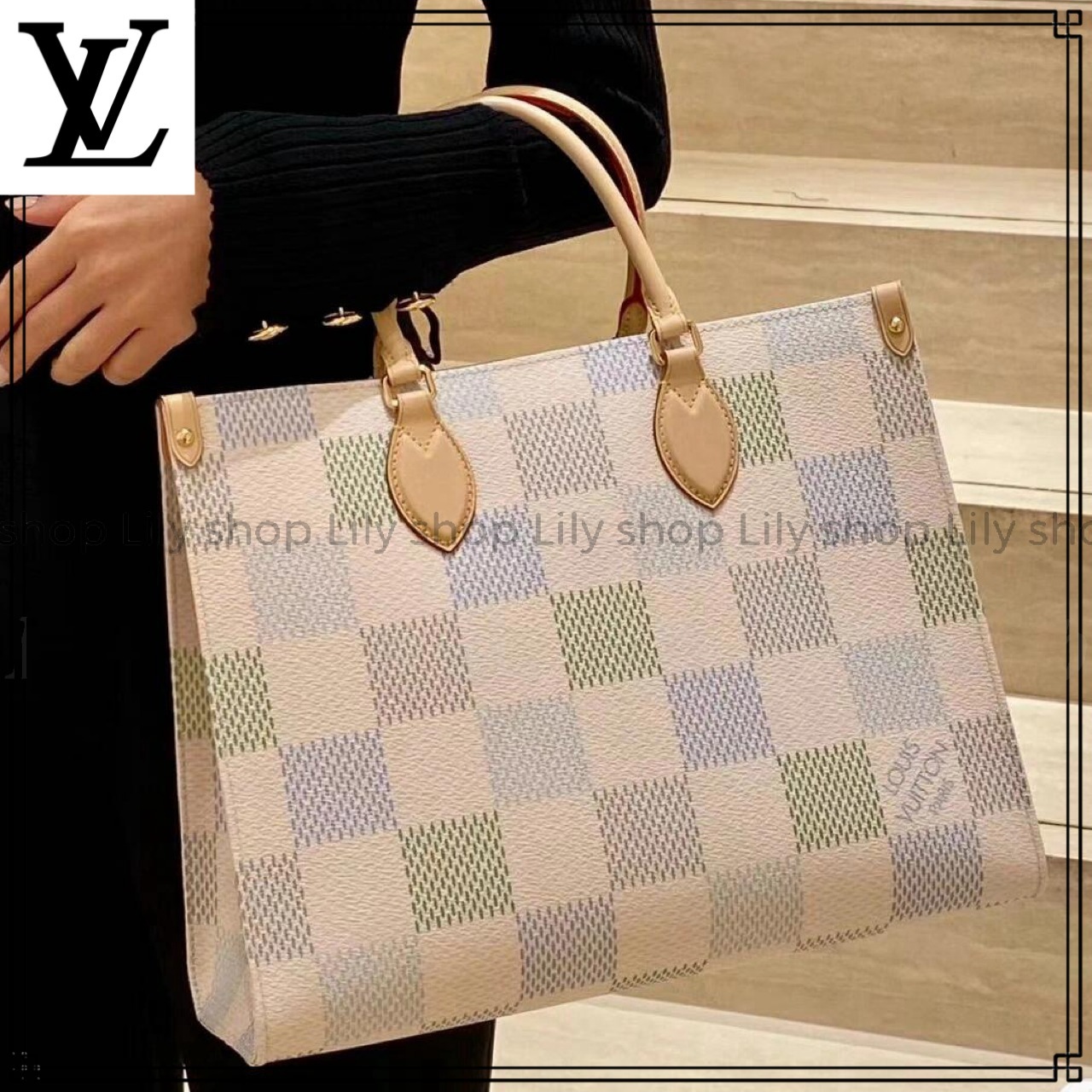 ユニセックスな爽やかカラー【Louis Vuitton】トートバッグ