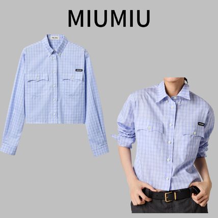 MIUMIU ミュウミュウ チェックシャツ シャツ ブラウス 38