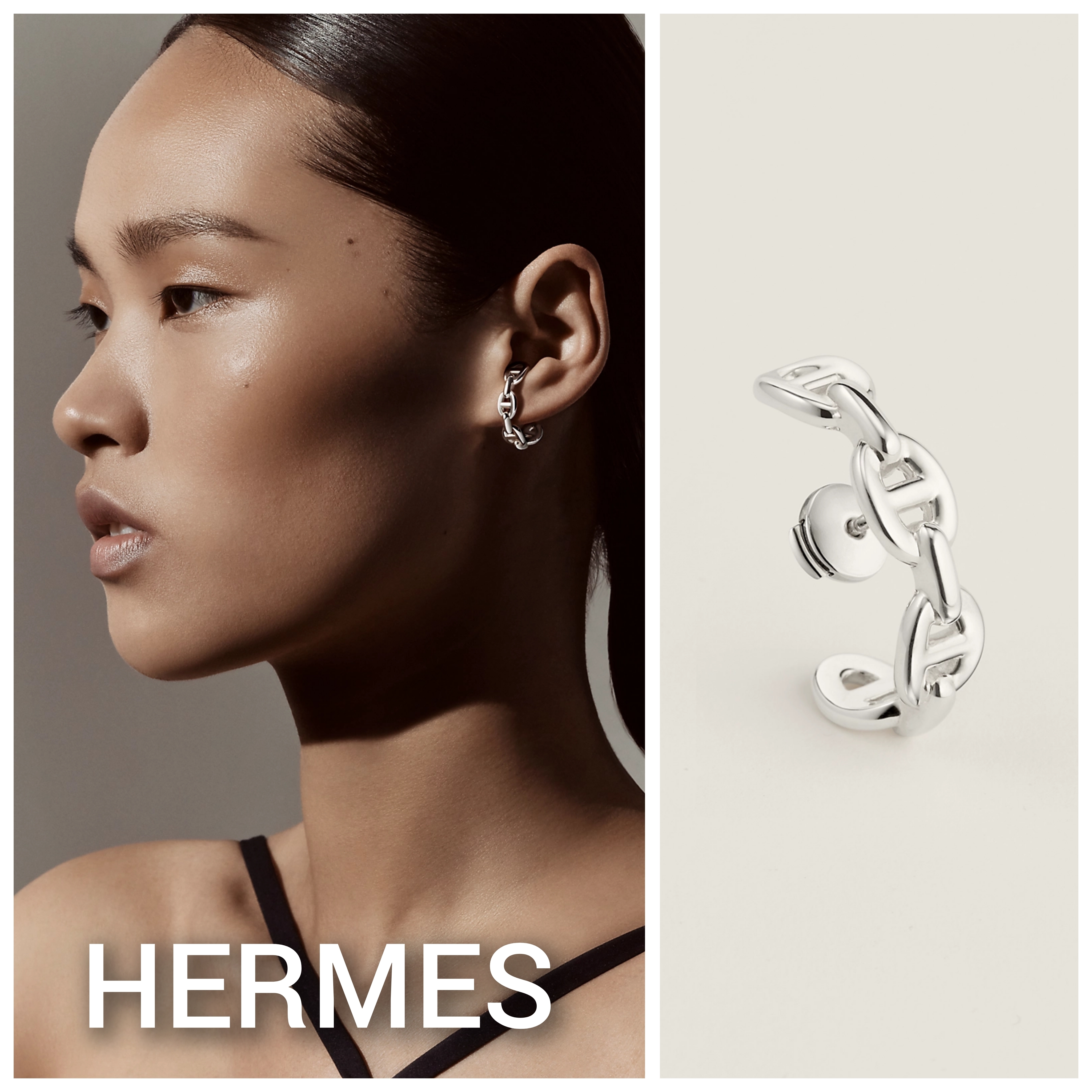 【大好評】HERMES レディース シェーヌダンクル ピアス