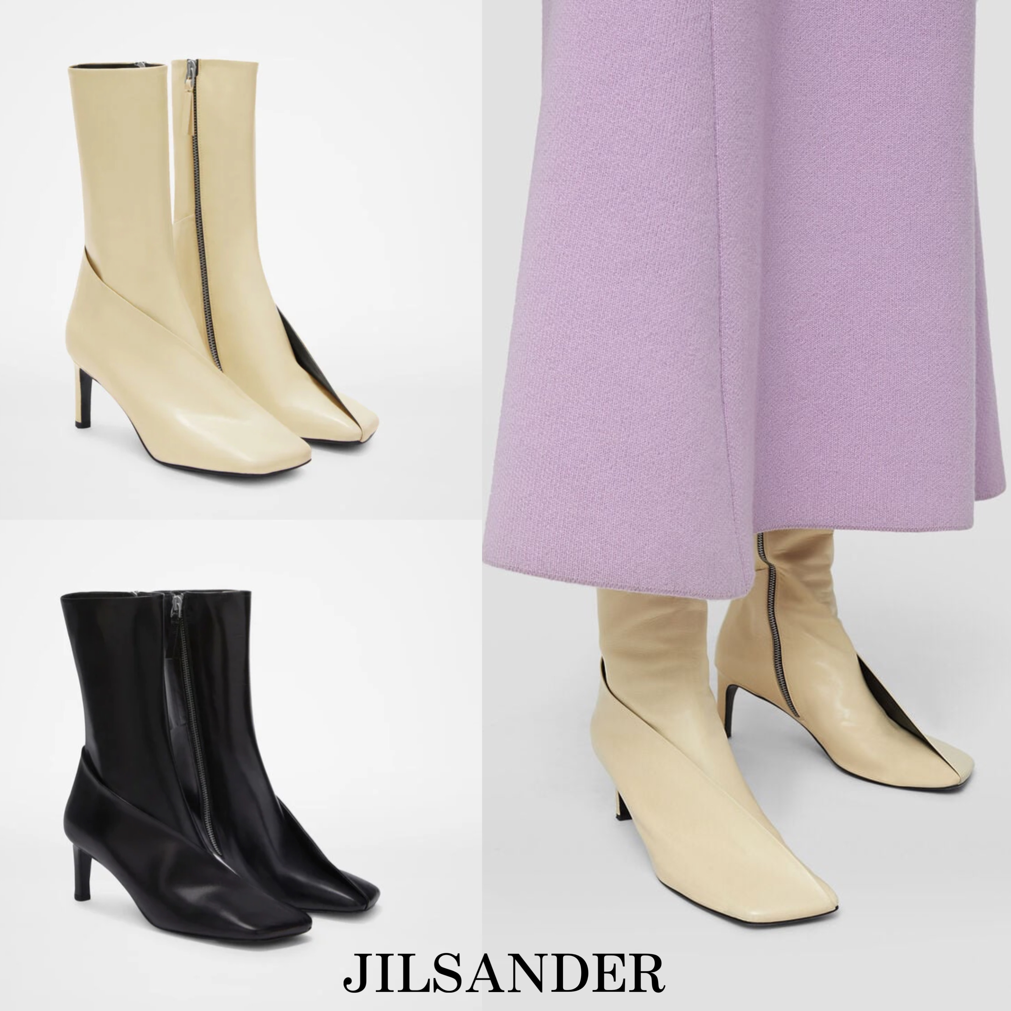 CELINE◇直営/正規店◇バルキー ハーネス ミッドバイカーブーツ
