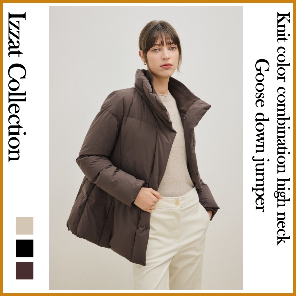 ◆THE IZZAT COLLECTION ハイネックグースダウンジャンパー
