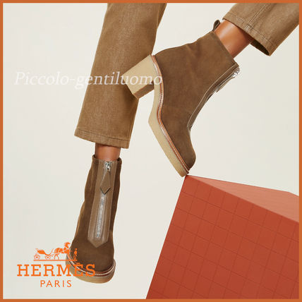 HERMES エルメス ブーツ 茶系x濃紺系 4103523G0005 HERMES エルメス ブーツ 茶系x濃紺系 4103523G0005 (HERMES