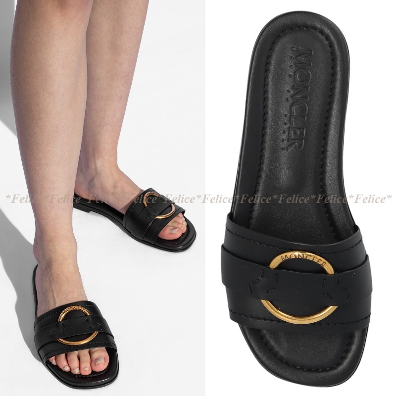 Moncler ◆ Bell Leather Slippers