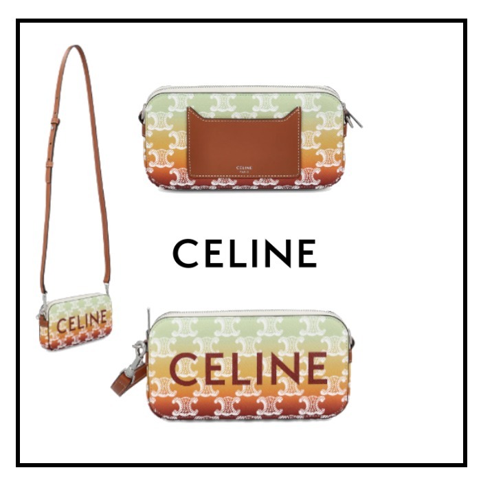 【NEW】 CELINE ホリゾンタル ロゴ ポーチ ショルダーバッグ