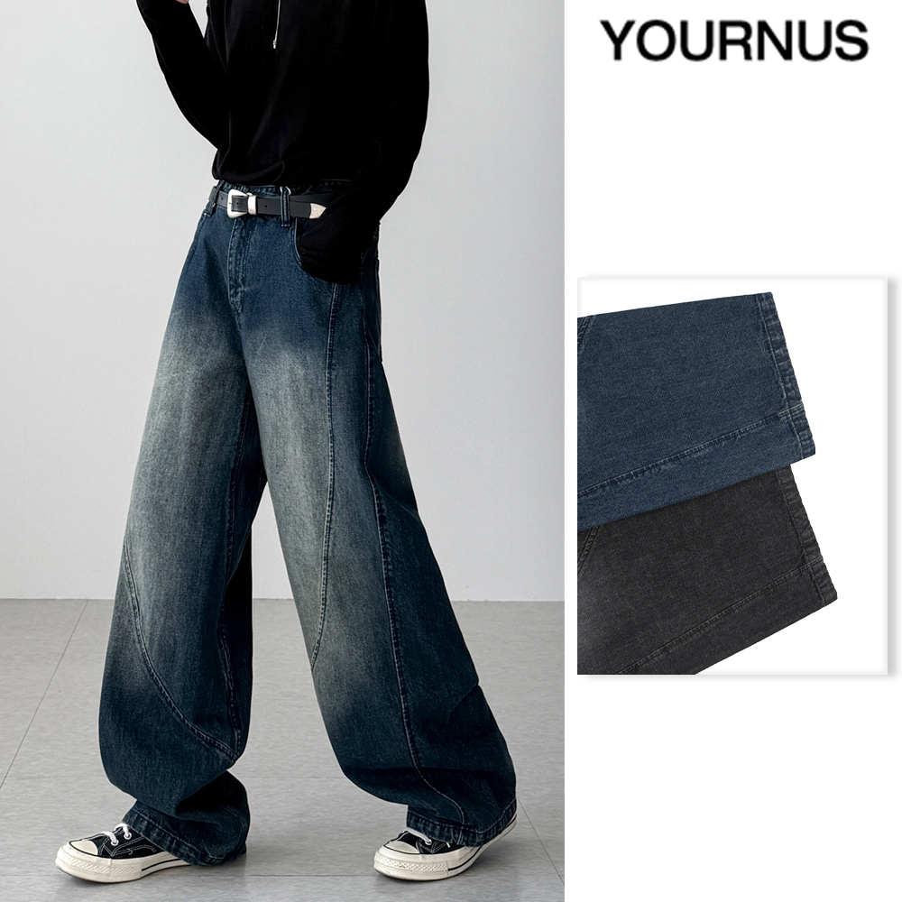 【YOURNUS】Fuse Curved Wide Denim