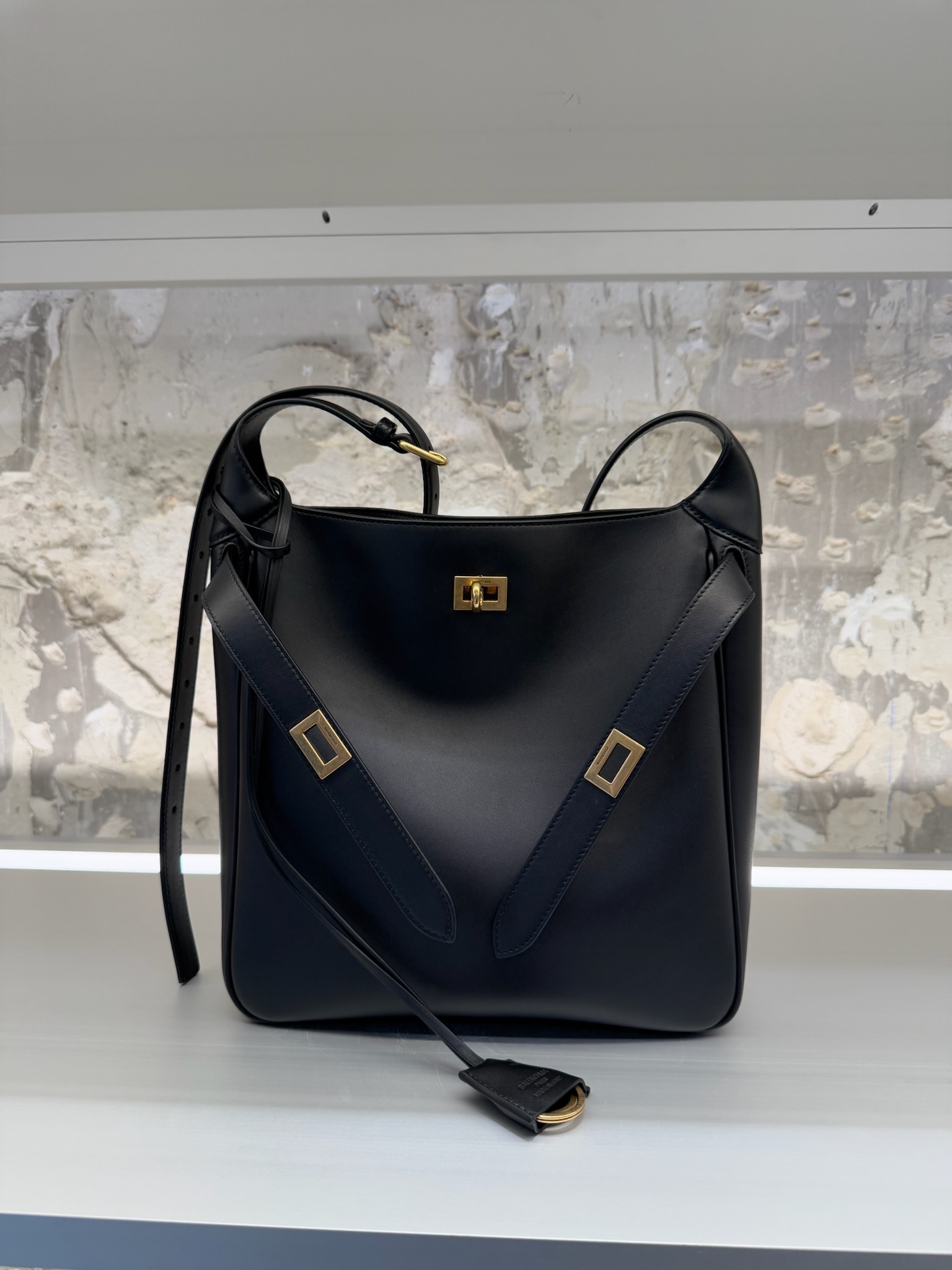 【BALENCIAGA】BEL AIR HOBO ショルダーバッグ カーフ ロゴ