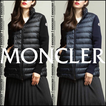 ★関税込★MONCLER ニットスリーブ ダウンジャケット MONCLER(モンクレール) / 汚れ有/ダウンジャケット/3/BLK/無地