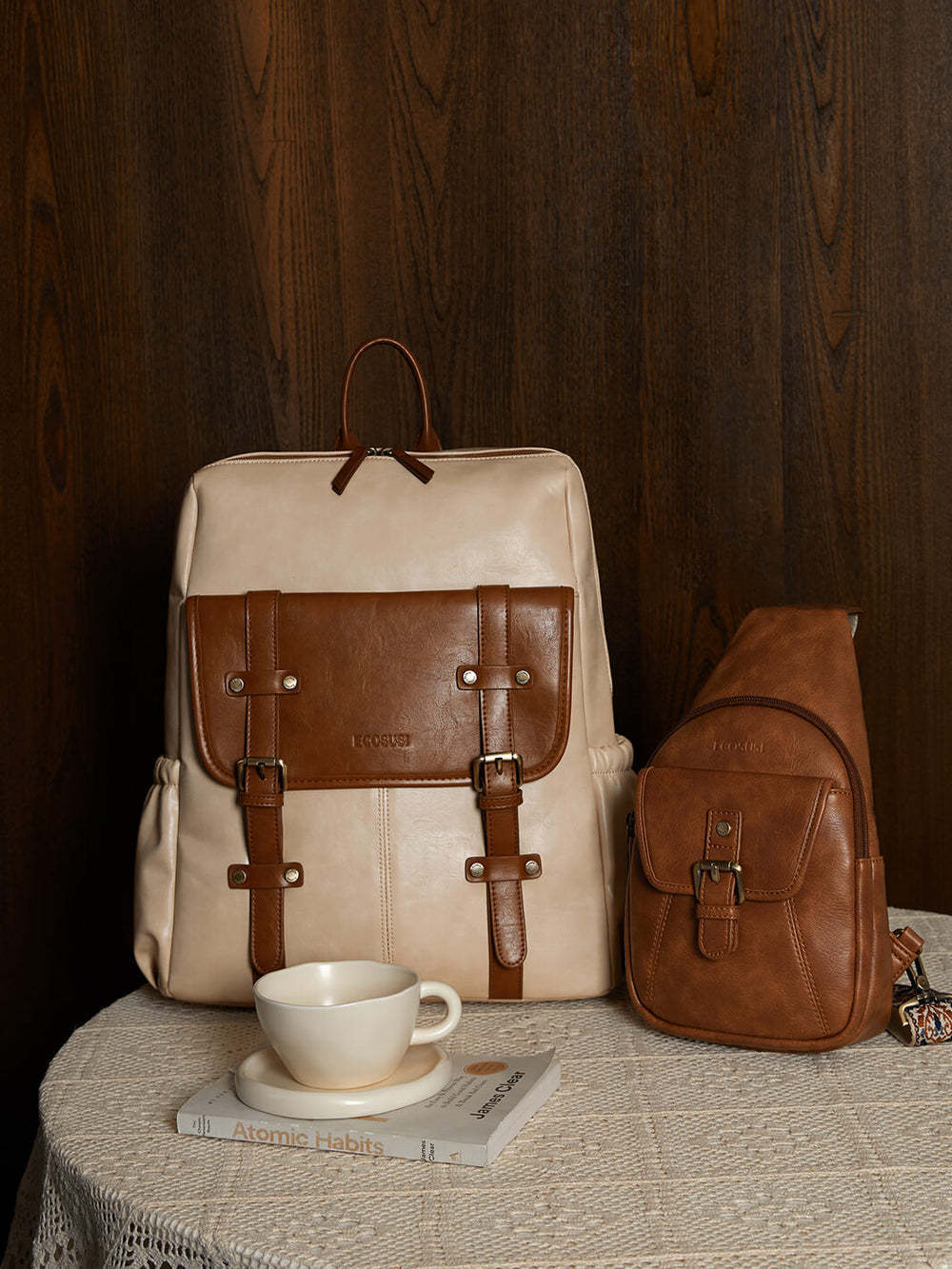 ECOSUSI Scarlett Flip Zipper PC収納 15.6inch バックパック