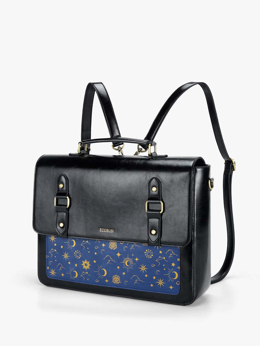 ECOSUSI Starrynight Vintage PC収納 15.6inch ブリーフケース