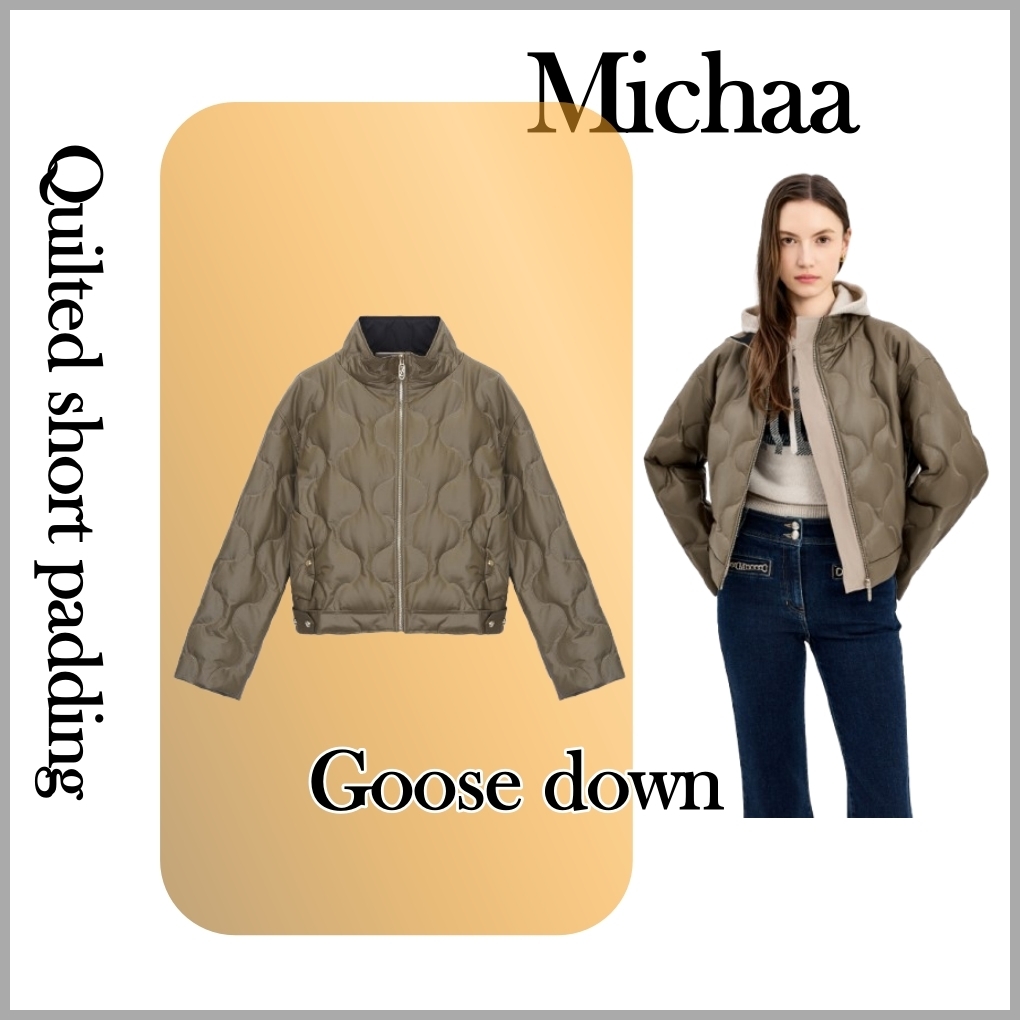 ◆MICHAA グースダウンキルティングショートパディング