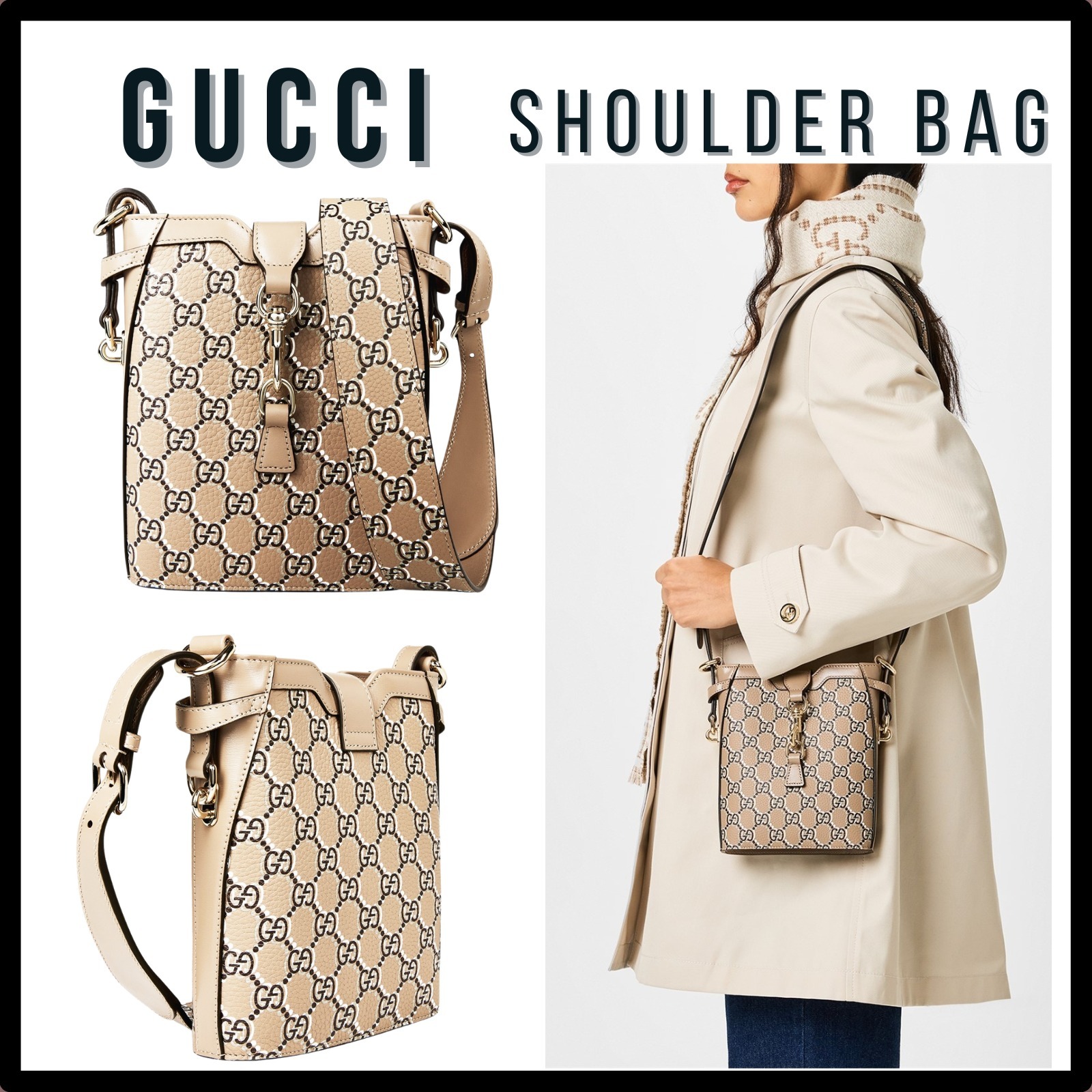GUCCI/グッチ / ミニバケットショルダーバッグ ロッキーエボニー