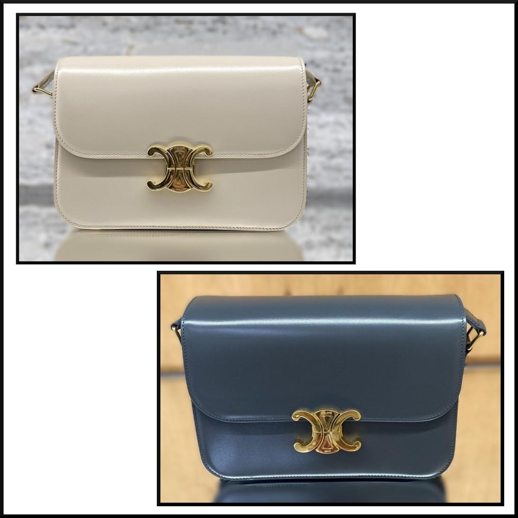 25新作 CELINE クラシック トリオンフ ショルダーバッグ カーフ