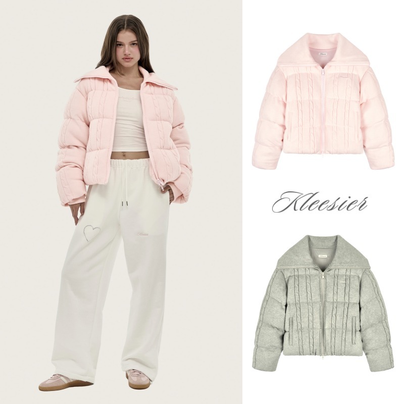 アウターその他 Kleesier Chou chou cable knit puffer