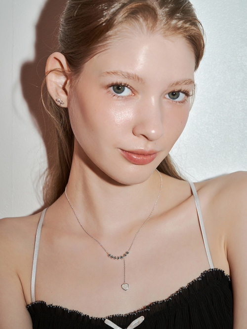 ★Hei★ sv925 heart Y drop necklace HE24SMNSW749XXFR