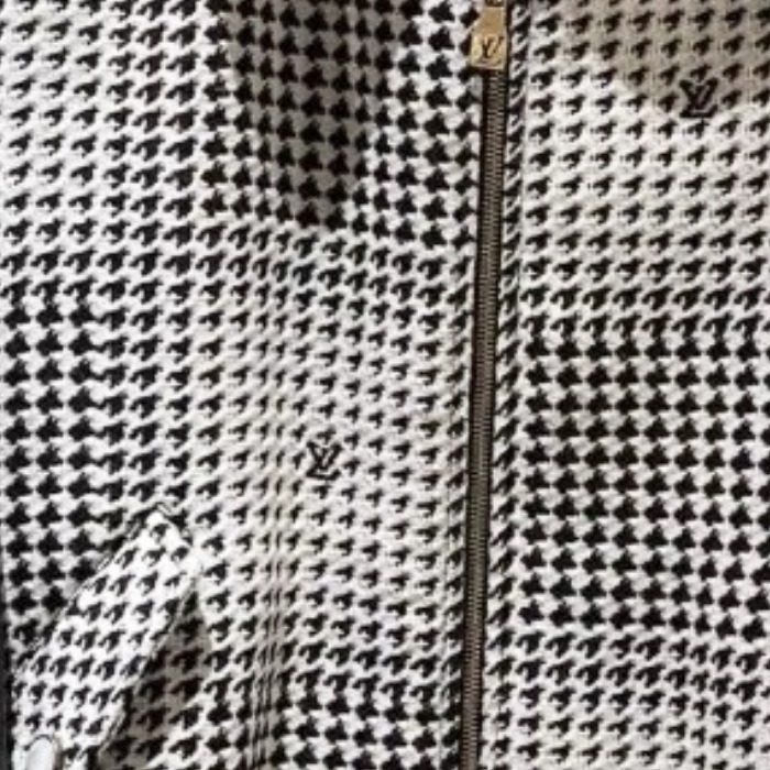 エレガント千鳥格子】LOUIS VUITTON☆LEATHER ブルゾン