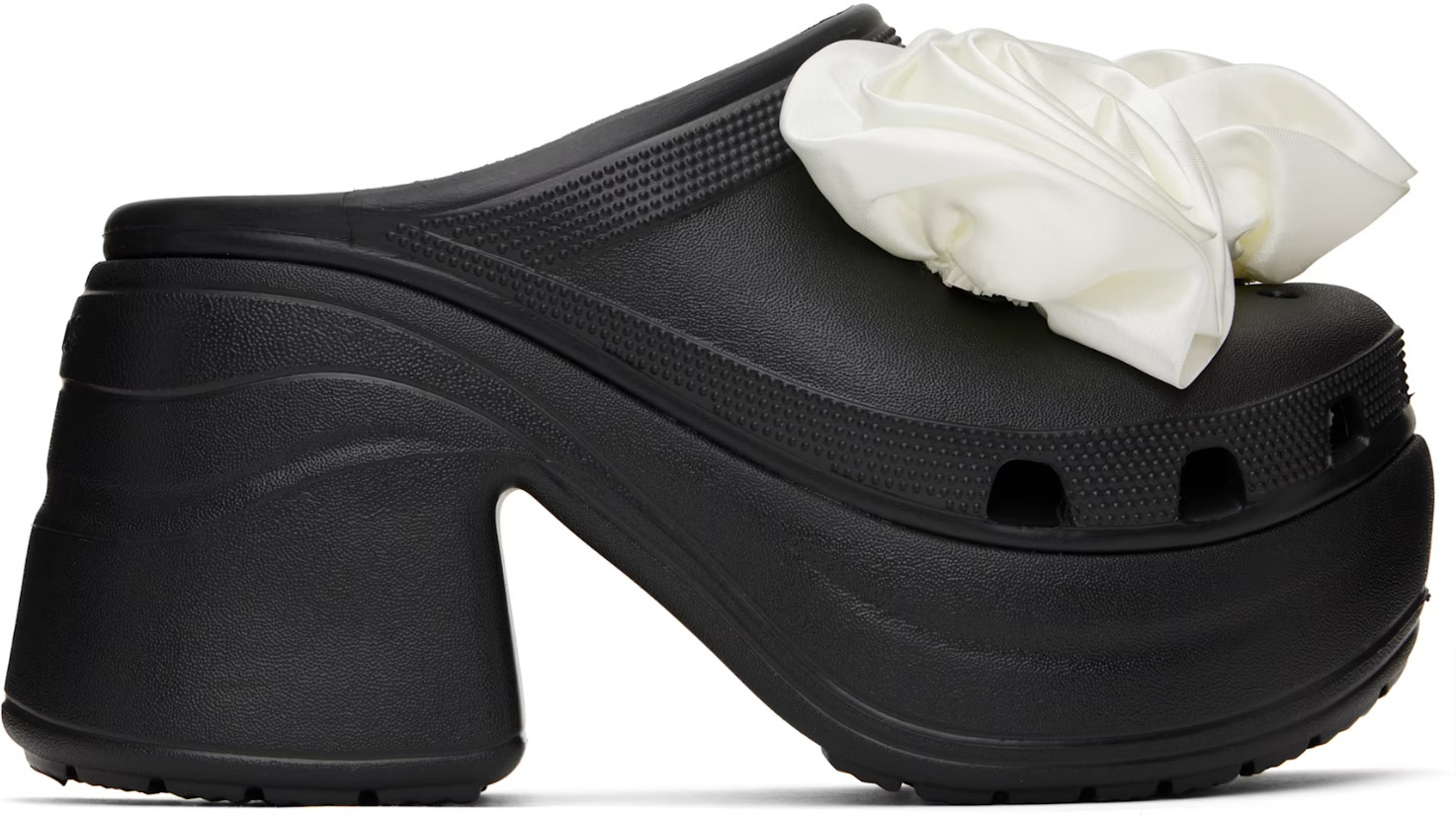 【関税・送料込】crocs ブラック Siren Rosette ヒール