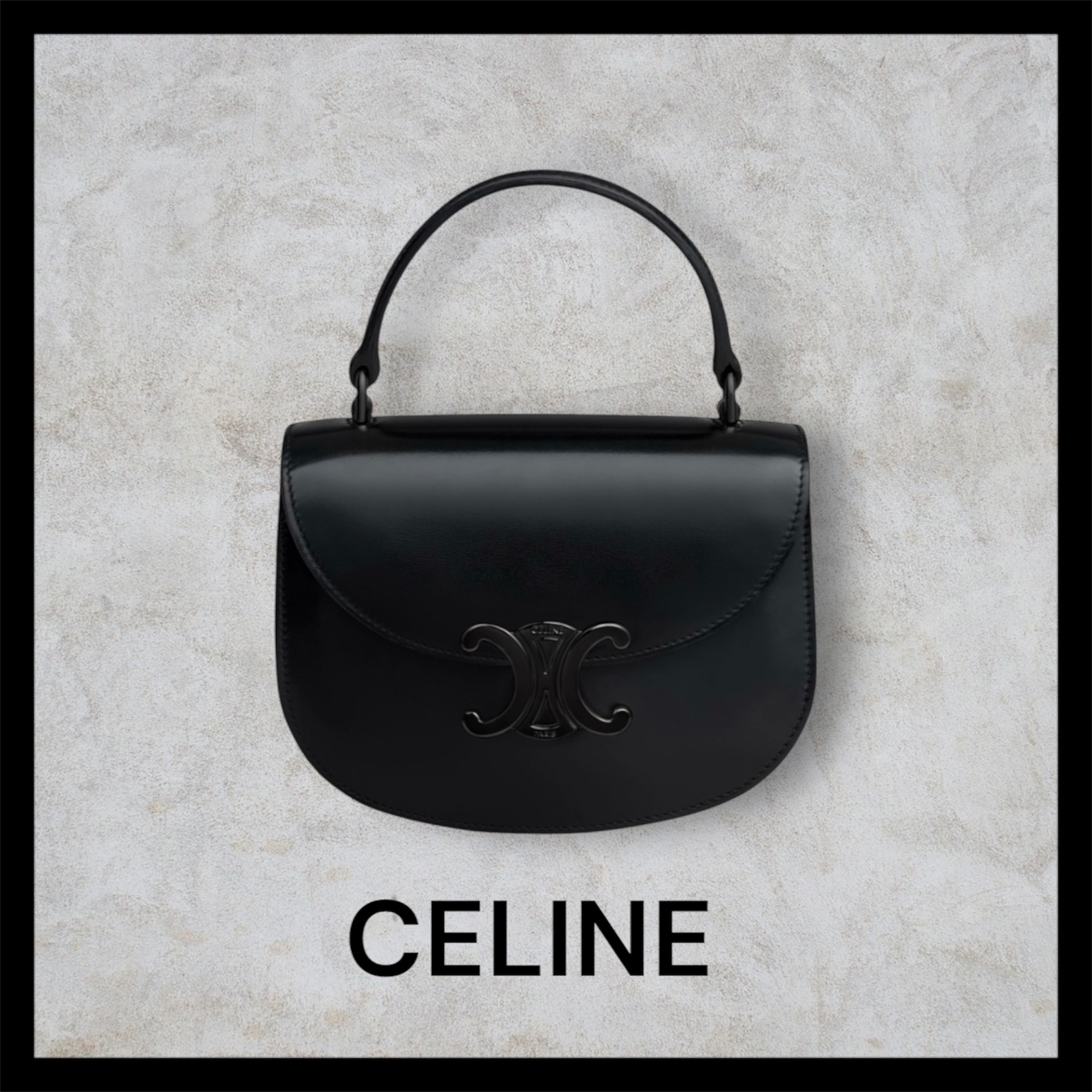 CELINE ミニ ブザス クレア / シャイニーカーフスキン (CELINE