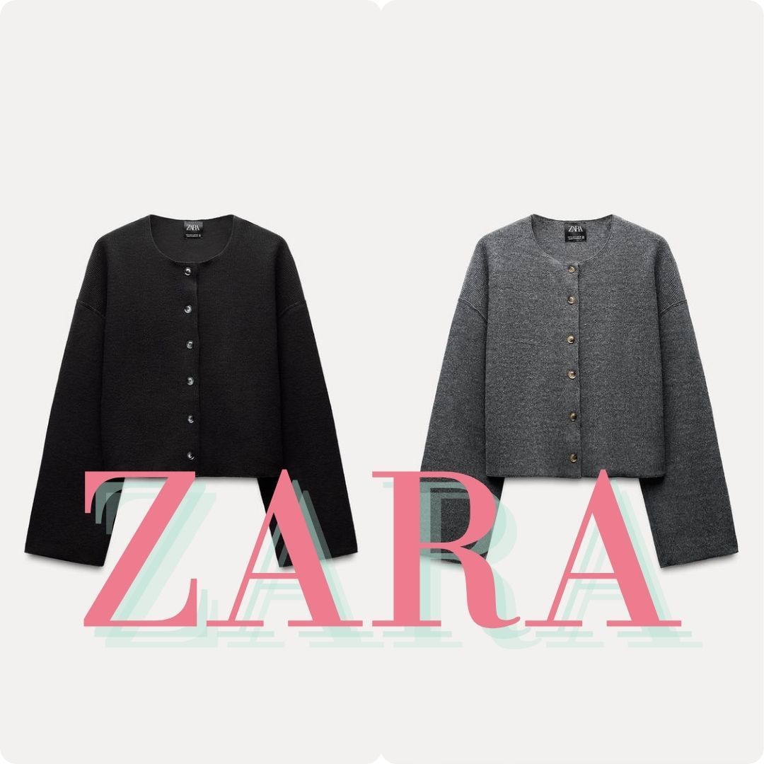 ZARA ソフトリブ編みジャケット 0264/676