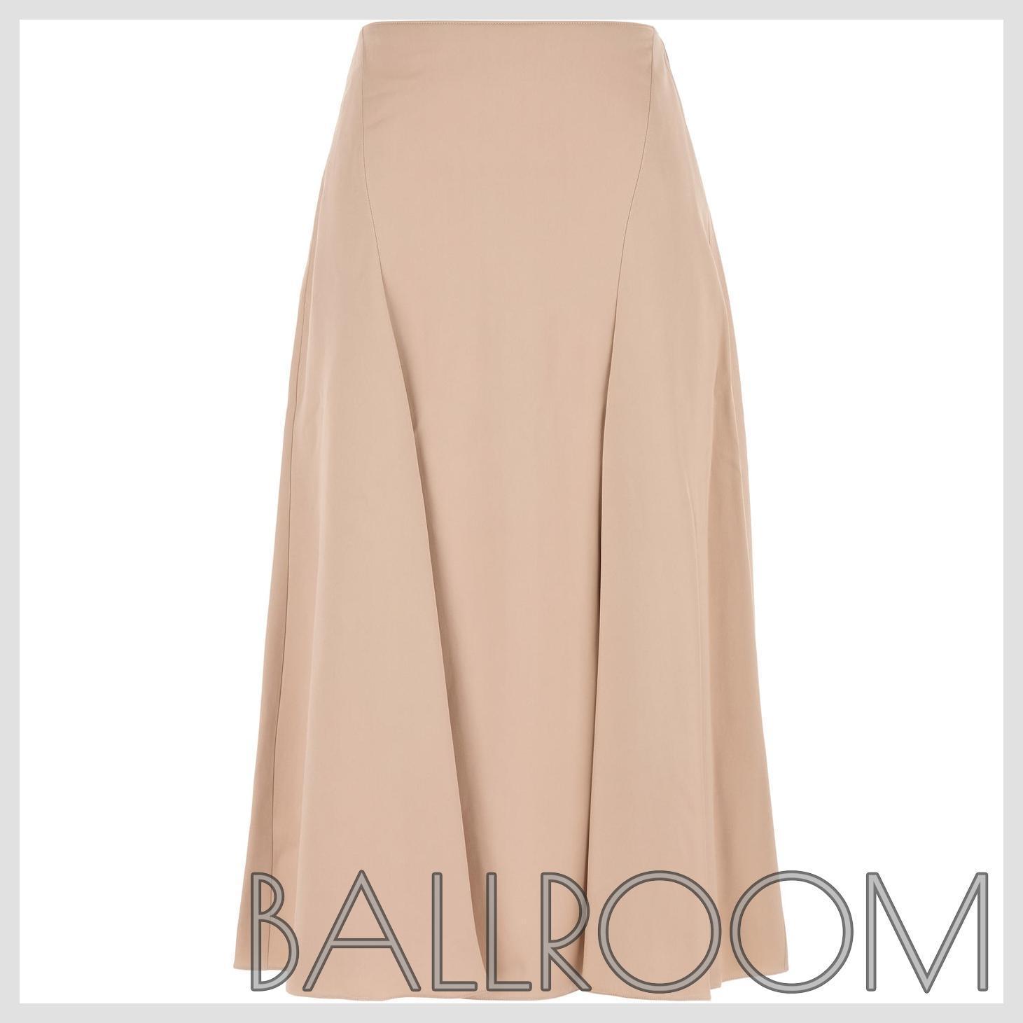 スカート FENDI BEIGE SILK SKIRT