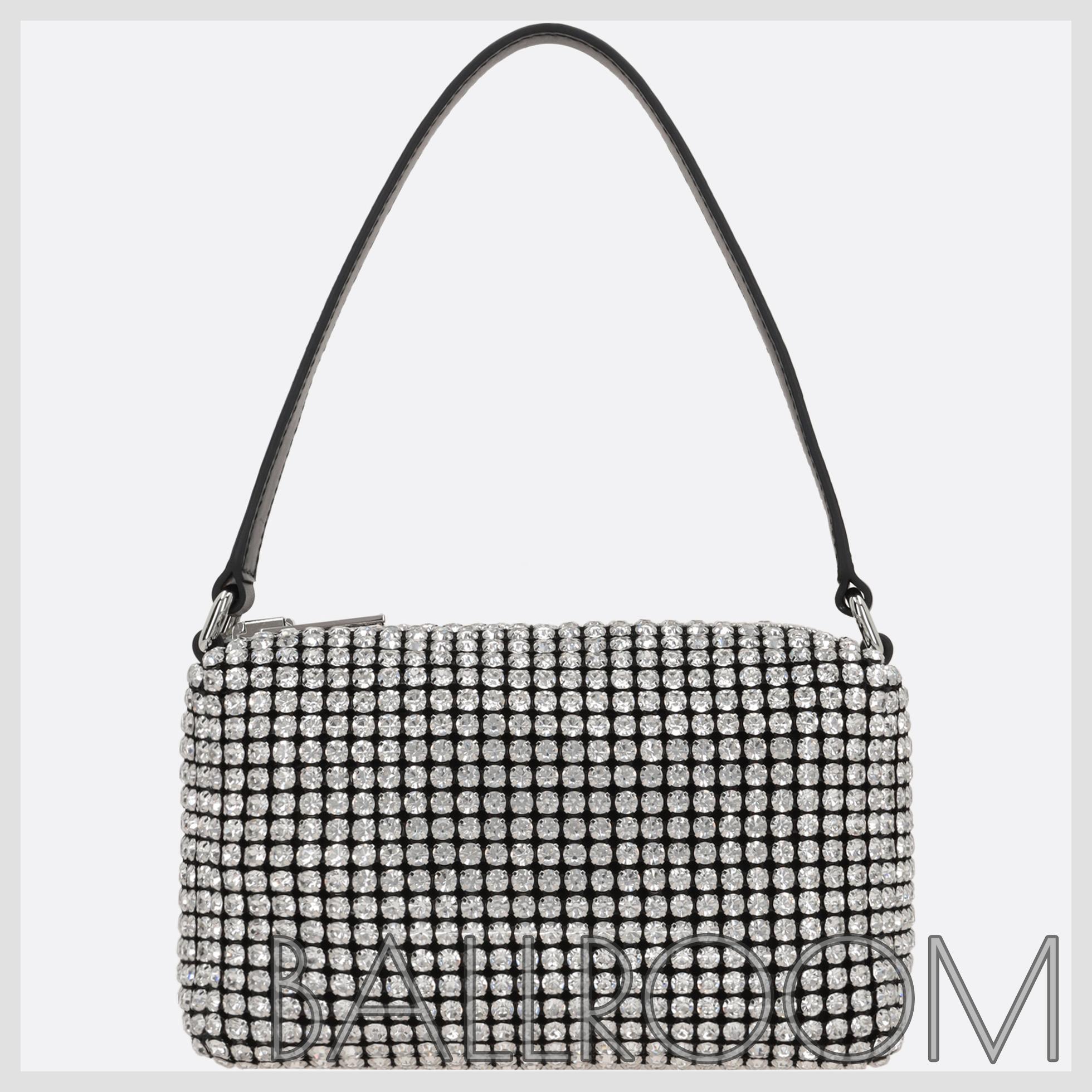 ハンドバッグ ALEXANDER WANG HEIRESS MEDIUM HANDBAG IN RHINESTONE MESH