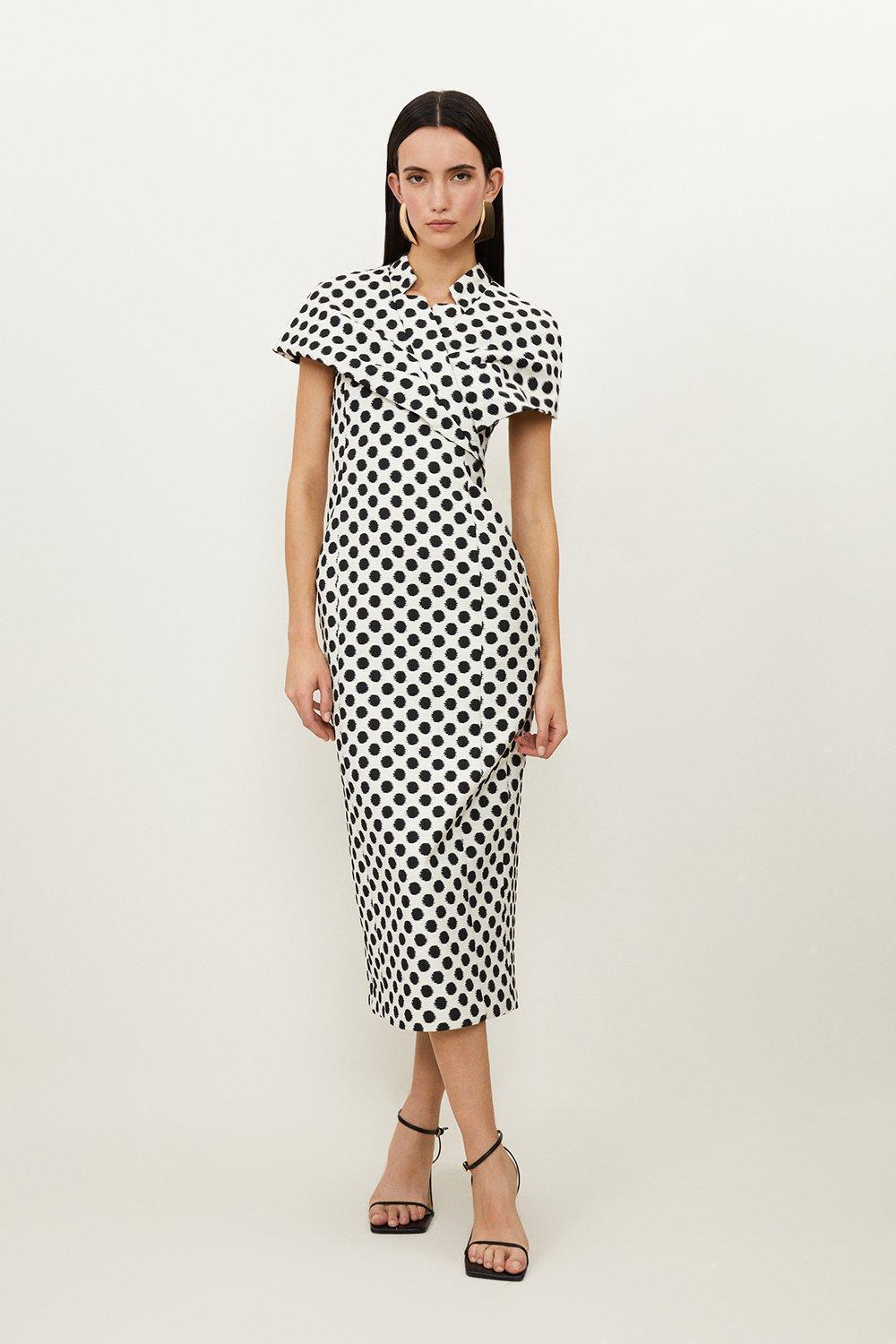 日本未入荷★Karen Millen モノクロミディアムワンピース 日本未入荷☆Karen Millen モノクロマキシワンピース