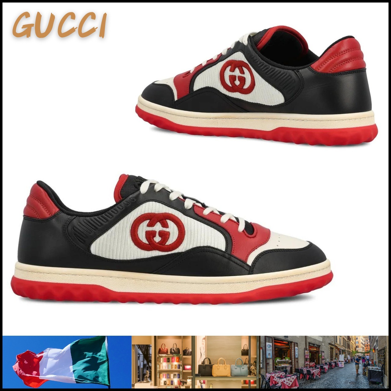 Gucci グッチ Mac80 ロートップ スニーカー