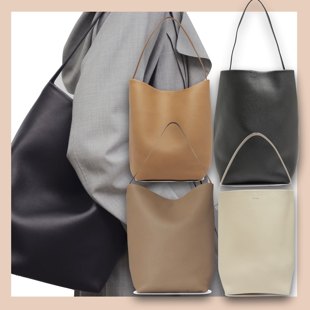通勤OK《The Row》ラージ N/S Park Tote バッグ レザー