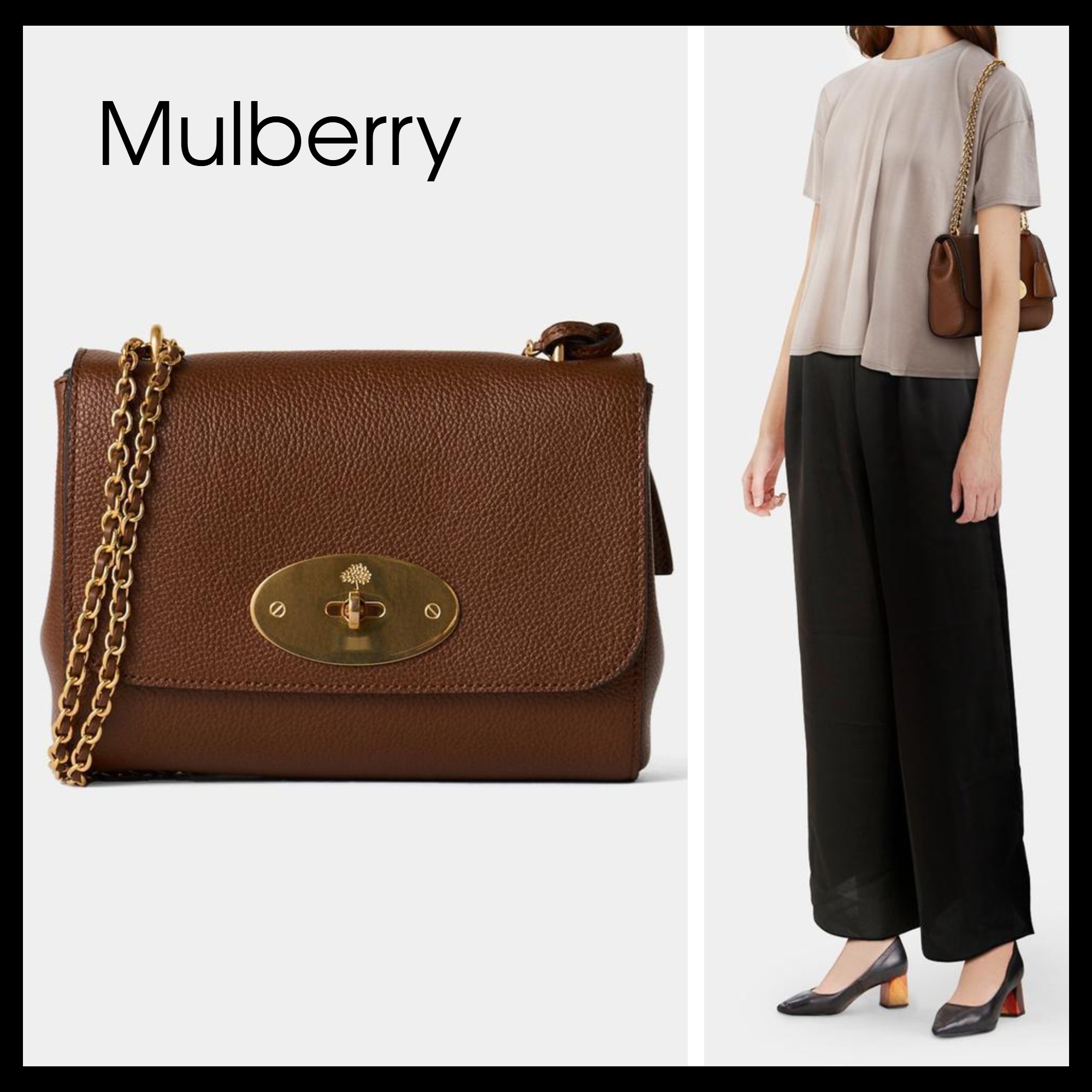 【Mulberry】Lily Small クラシック グレイン ショルダーバッグ
