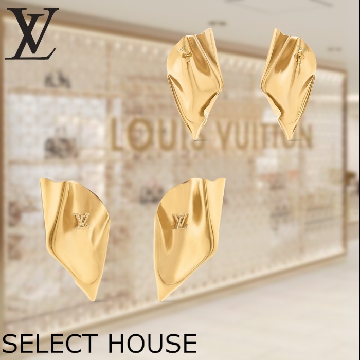 LOUIS VUITTON ルイヴィトン ピアス・V スカルプチャー