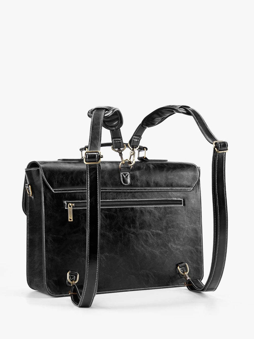 ECOSUSI Wilder Vintage Rivet PC収納 15.6inch ブリーフケース