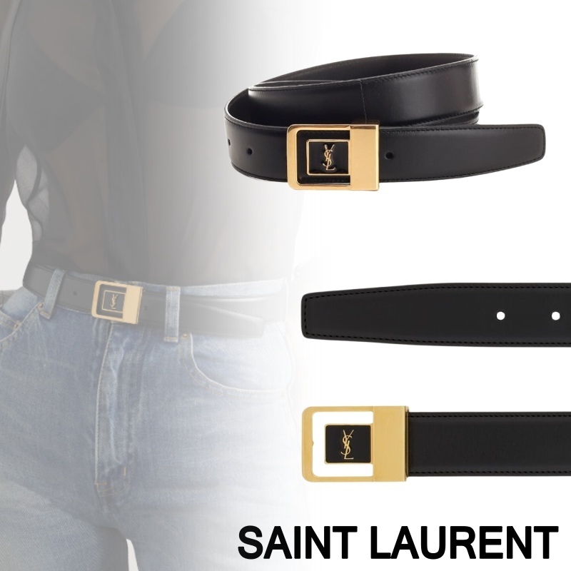Saint Laurent YSL LA 66 スクエアバックル ベルト 3cm