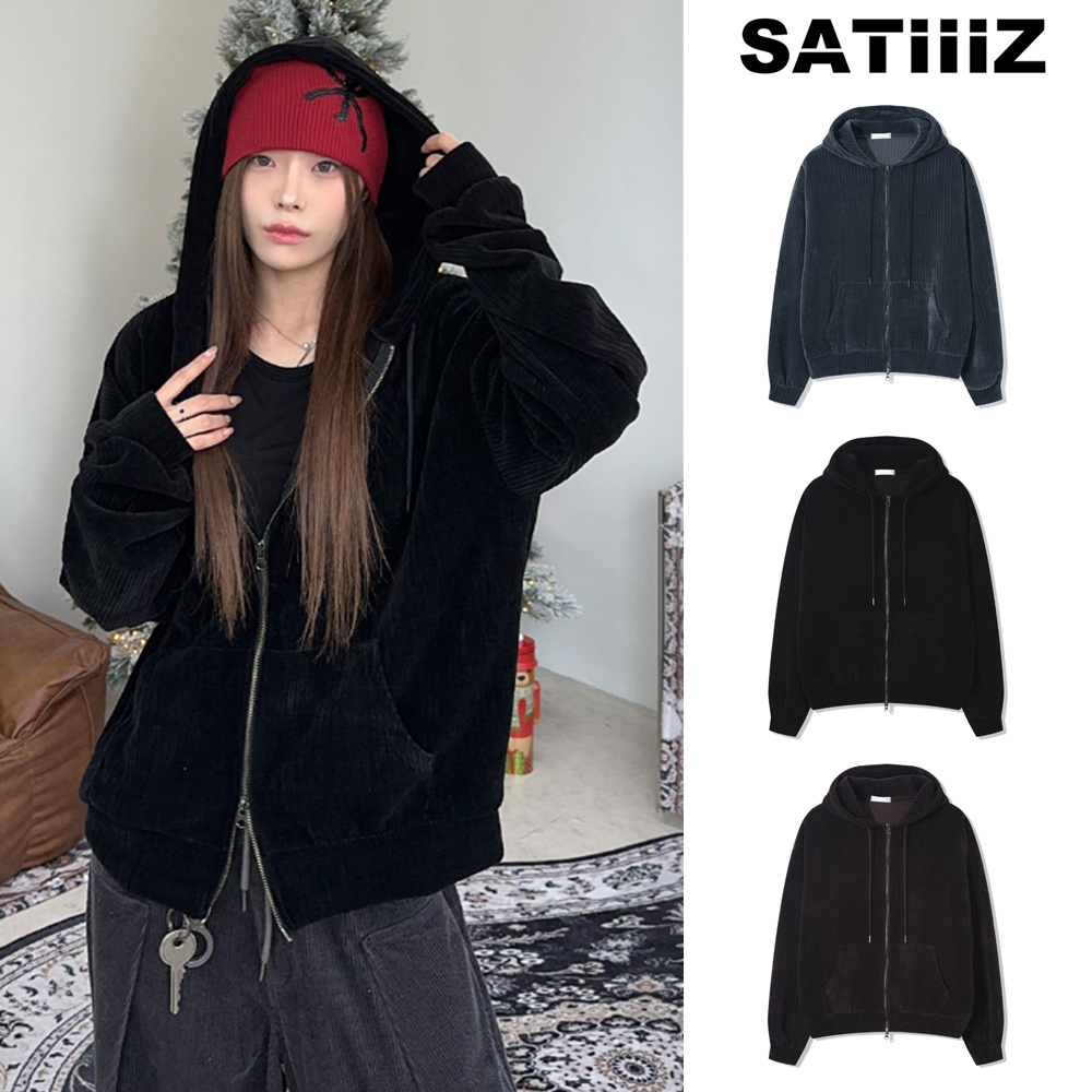 【SATIIIZ】Kane Velour Hoodie