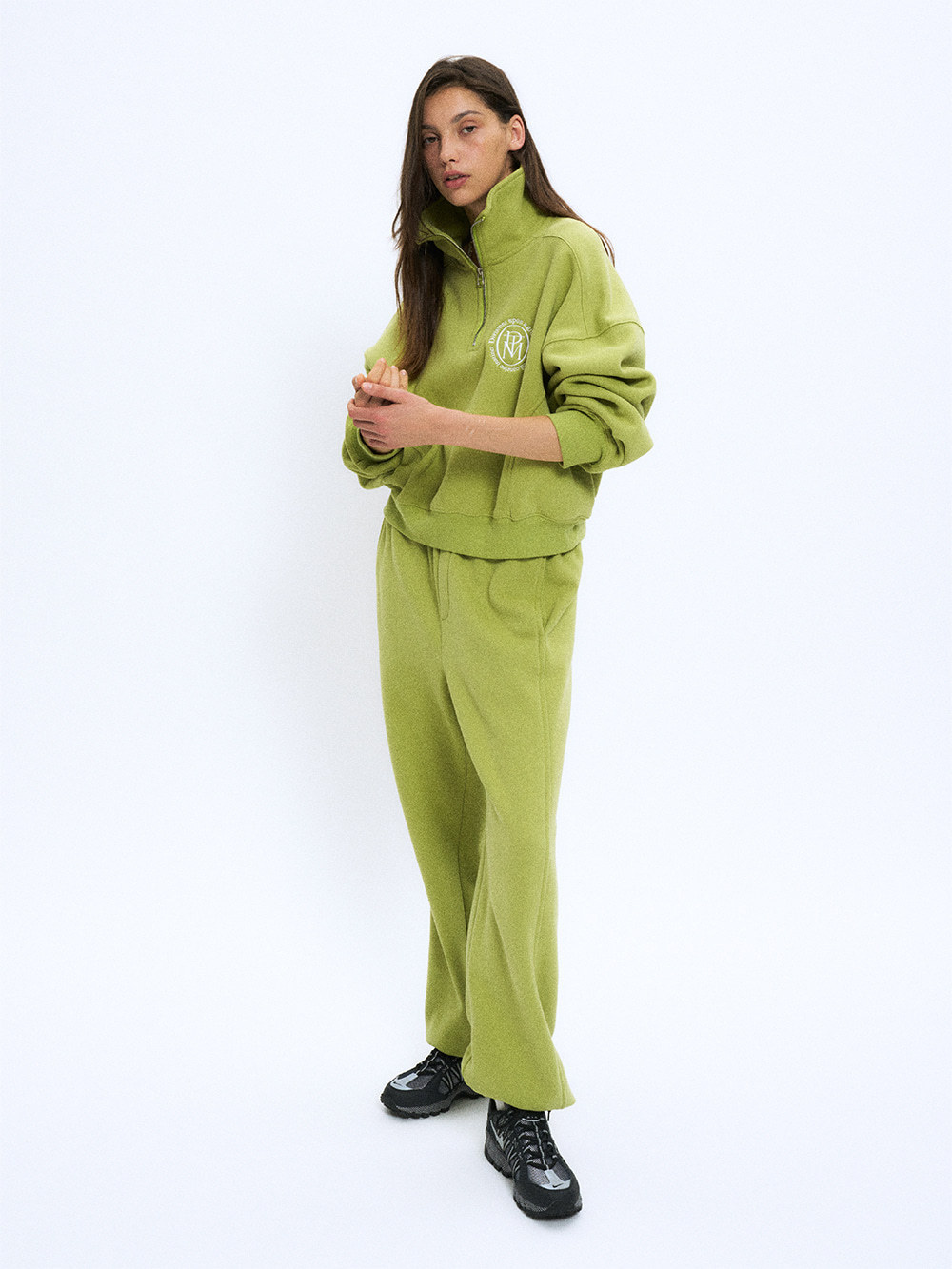 PARTIMENTO】☆ [SET] CROP HOODIE or HALF ZIP-UP SET UP ☆