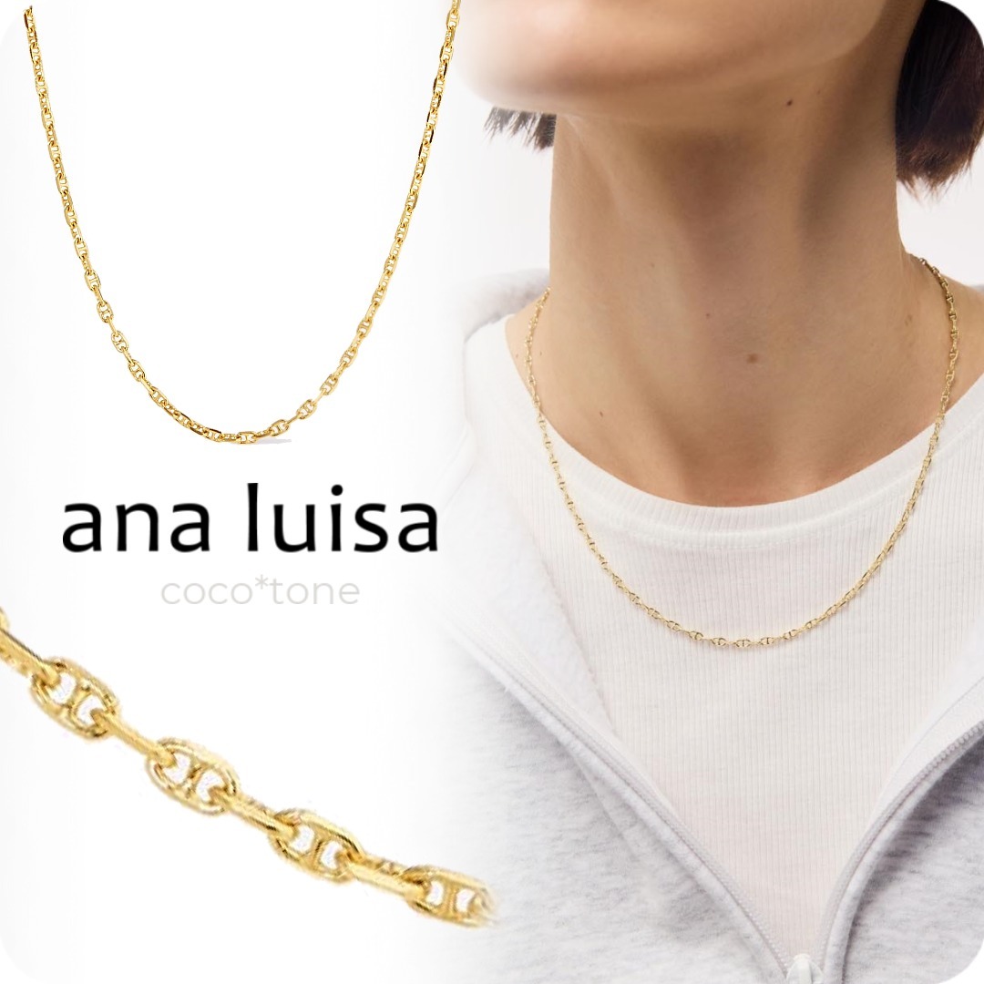 ana luisa◆ミニマルアンカーチェーンネックレス＊Nico Slim