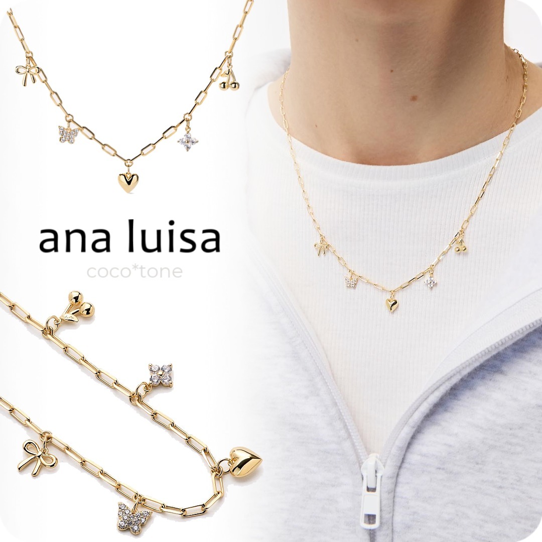 ana luisa◆キラキラ エブリディ5チャームネックレス＊