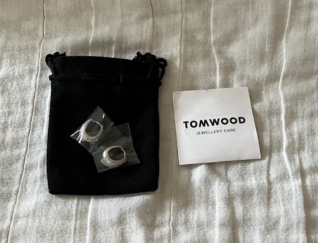 国内発送 TOM WOOD☆Ice Pave スモール フープ ピアス シルバー
