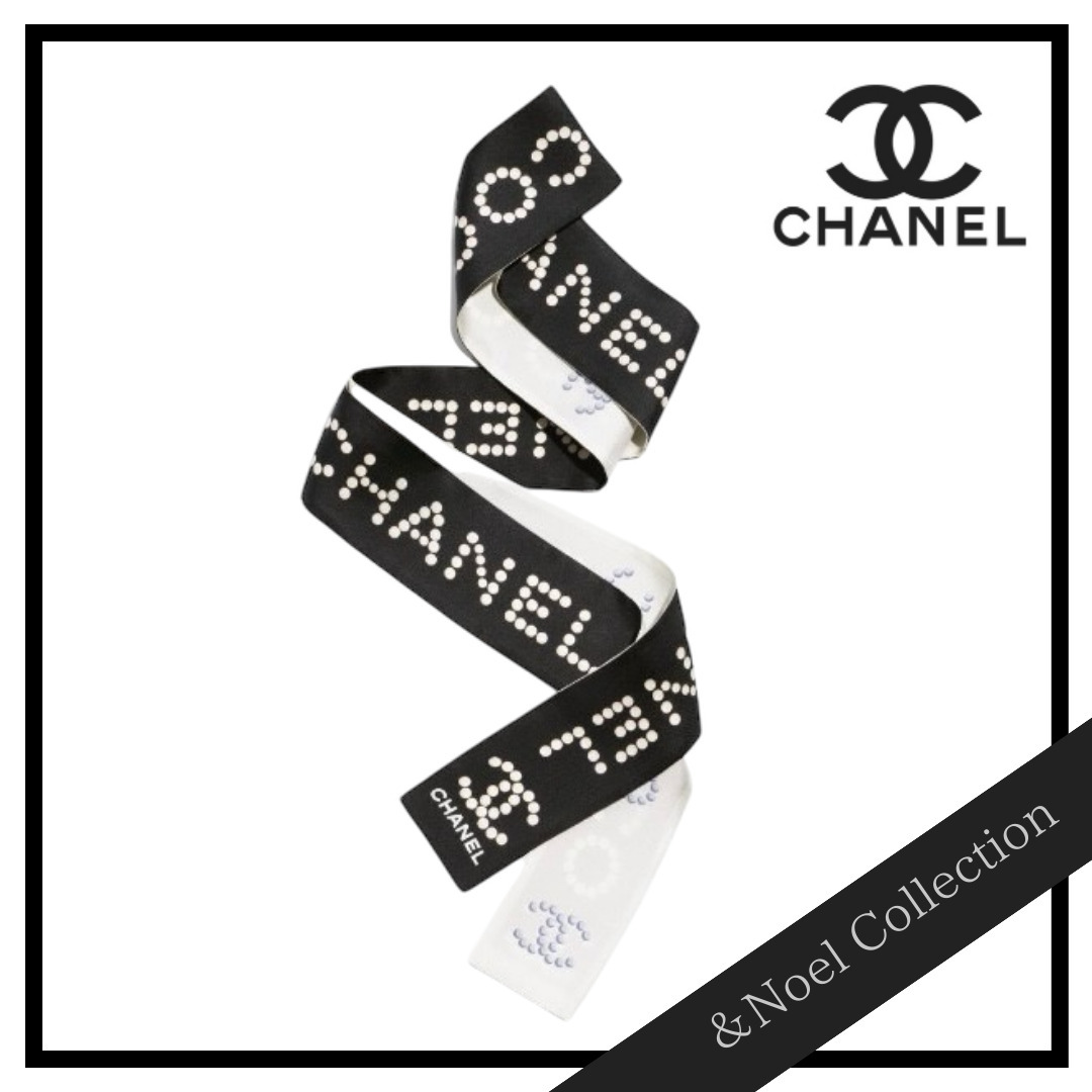 【パールの文字ロゴが可愛い♡】CHANEL*ツイリー