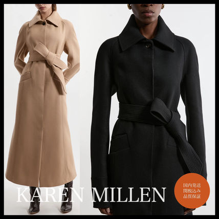 AREN MILLEN トレンチ コート レザー フレア ロング マキシ マキシ Karen Millen(カレンミレン) トレンチコート(レディース