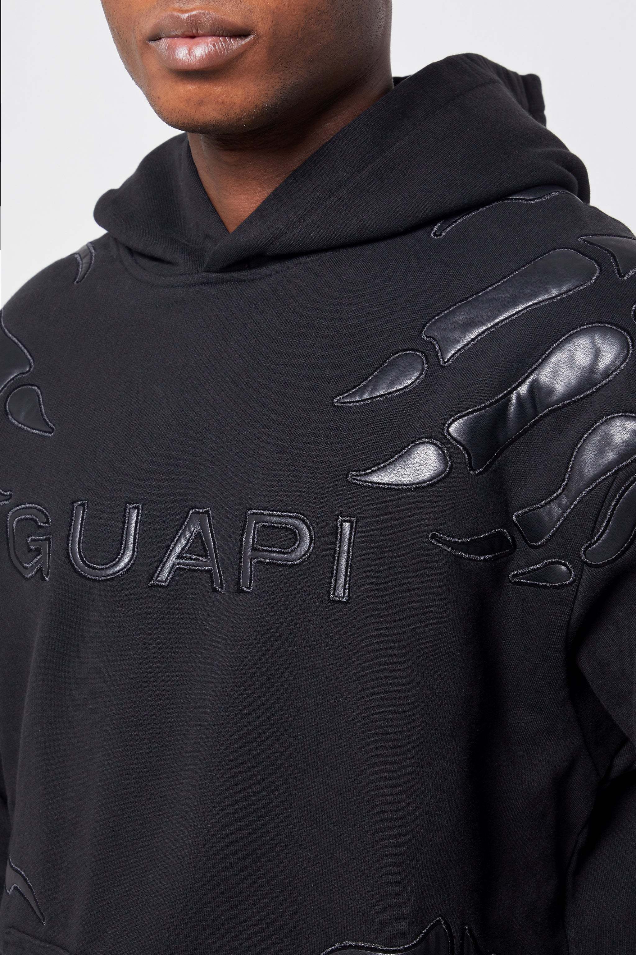 GUAPI スケルトン グラフィック フーディ バイカラー HELL