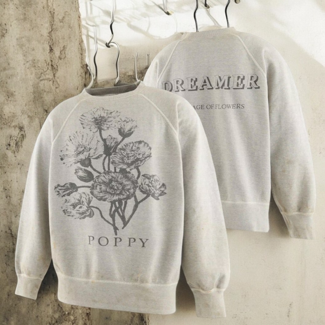 SAINT MICHAEL セントマイケル CREW SWEAT/FLOWER スウェット
