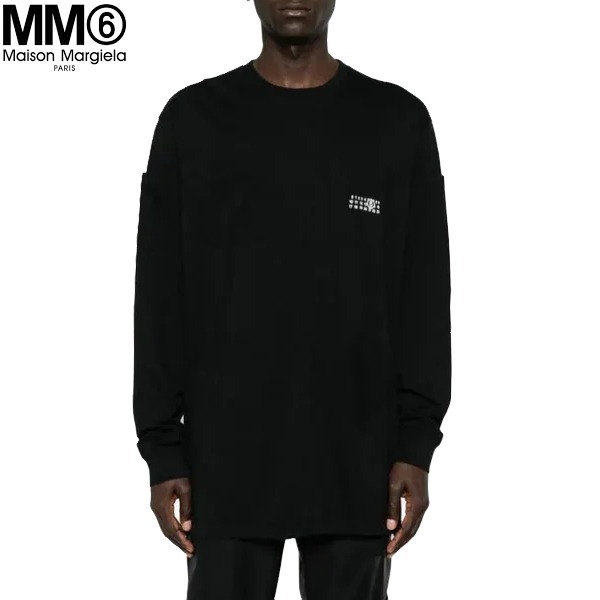 MM6 Maison Margiela ロゴオーバーサイズカットソー ブラック