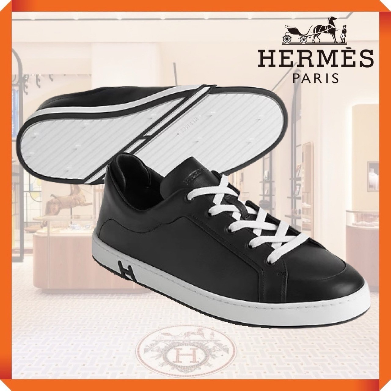 【スタイリッシュなデザイン♪】HERMES スニーカー《キッド》
