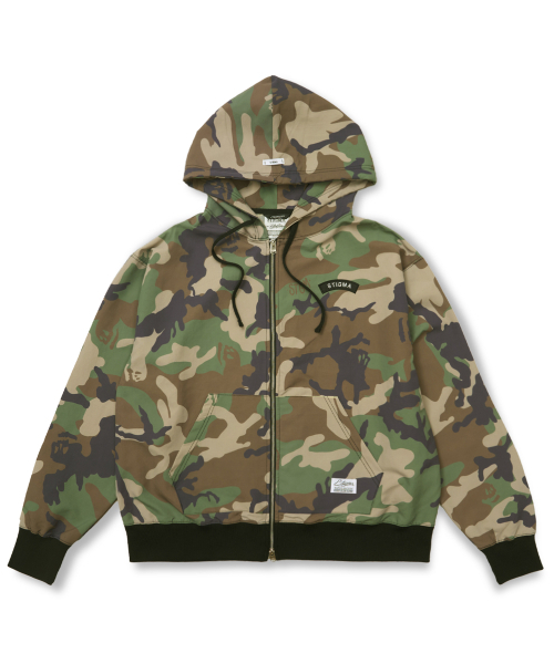 パーカー・フーディ STIGMA Wind Breaker Oversized Zipup Hoodie Camouflage 24STHZ
