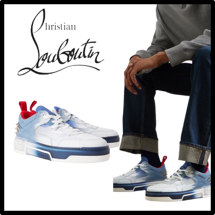 【CHRISTIAN LOUBOUTIN】デニム＆メッシュ スニーカー